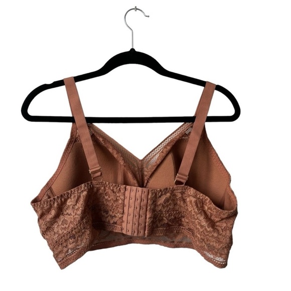 KNIX Lace Longline V-neck Bra Metallic Thread XXXXL+ Limited Edition Gilded Gold - Picture 4 of 12